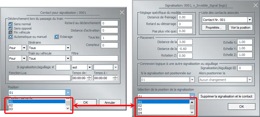 Image comparaison propriétés signal - contact dans EEP