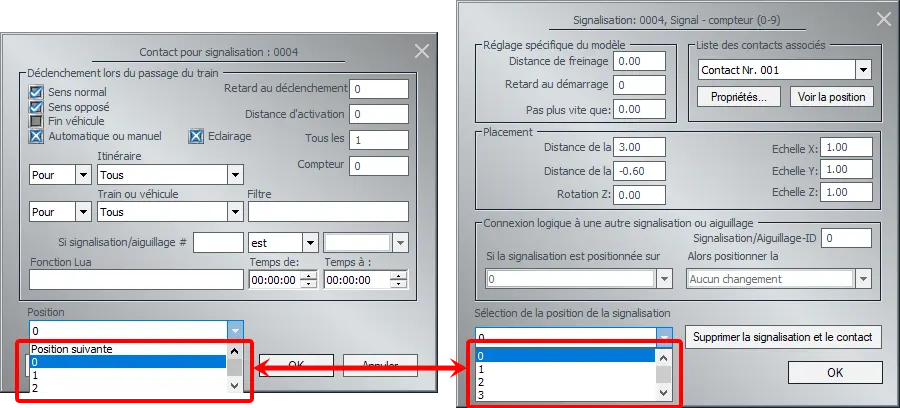 Image comparaison propriétés signal - contact dans EEP