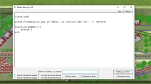 Featured l'éditeur Lua dans EEP