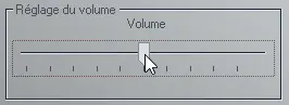 Image paramètre Réglage du volume dans EEP