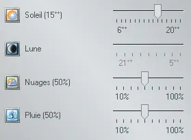 Option pluie activée dans EEP