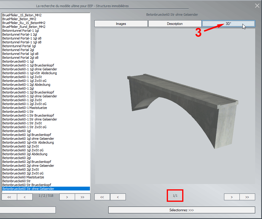 Image 3D des modèles EEP recherche avancée