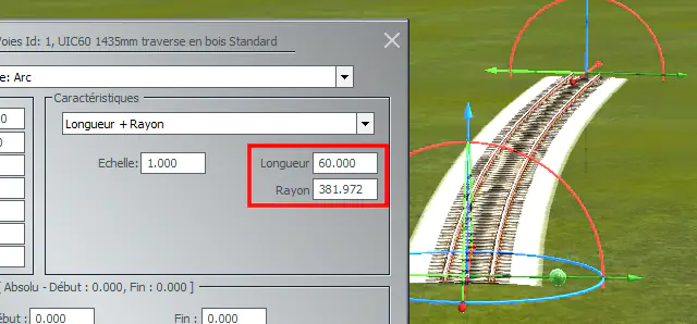 Image Arc angle +9° dans l'éditeur des voies EEP