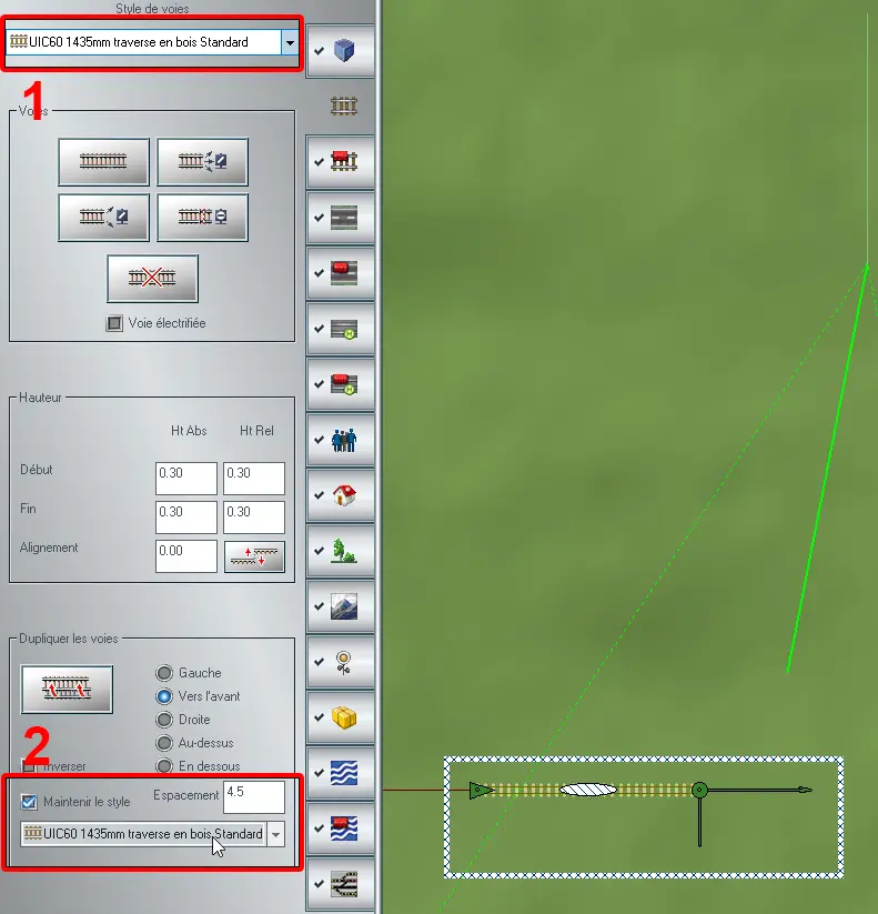 Figure 2 - Echanger un style de voie