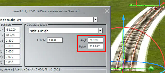 Image Arc angle -9° dans l'éditeur des voies EEP