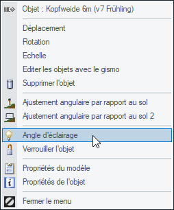 Plugin 2 EEP17, Menu Angle Eclairage