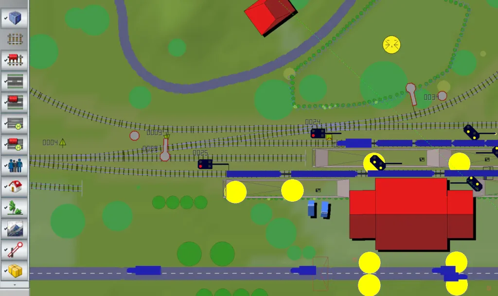 Plugin 2 EEP17, Comparaison avec aucune sélection de blocs voies ferroviaires